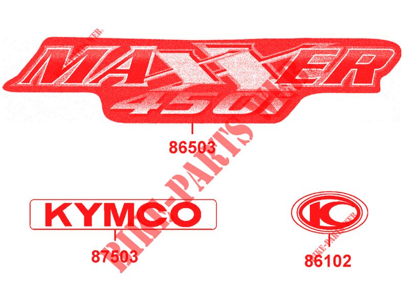 ADESIVI per Kymco MAXXER 450I SE IRS EURO 4