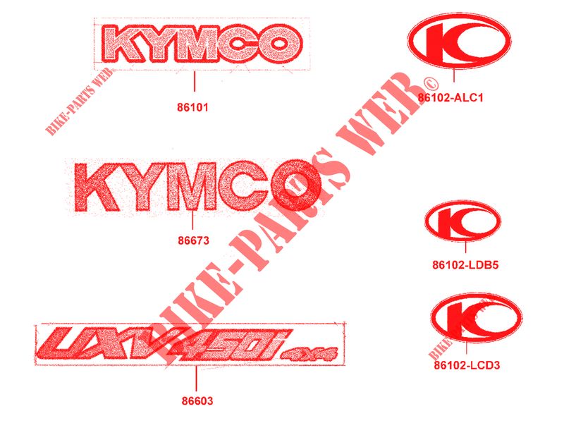 ADESIVI per Kymco KYMCO UXV 450I 4T EURO 4