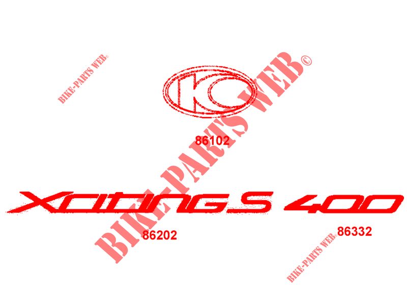 ADESIVI per Kymco XCITING S 400I ABS 4T EURO 4