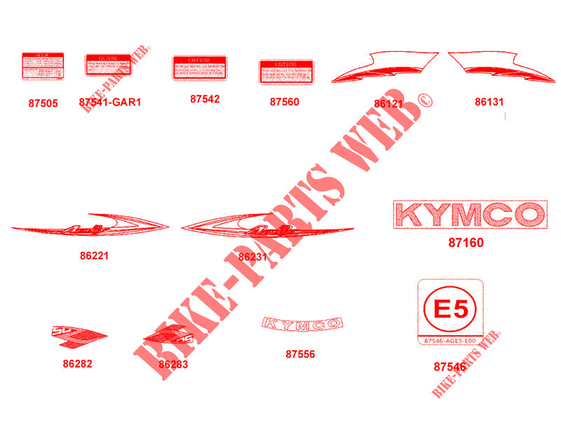 ADESIVI per Kymco AGILITY 50 ST 4T EURO 4