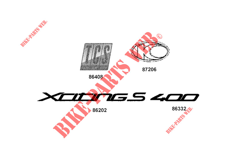 ADESIVI per Kymco XCITING S 400i TCS 4T EURO 5