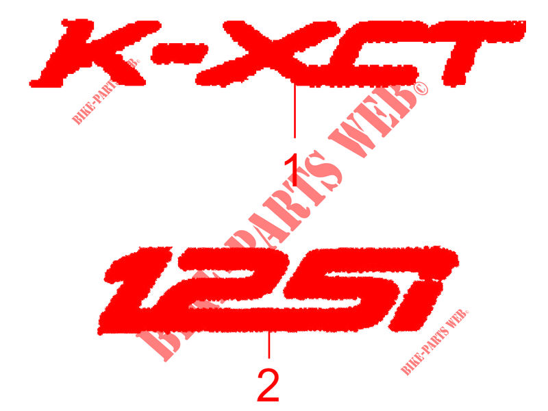 ADESIVI per Kymco K-XCT 125 I 4T EURO III