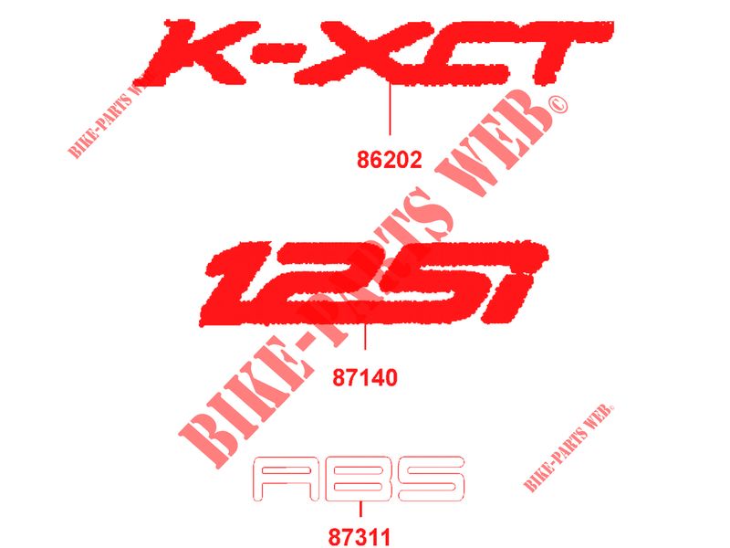 ADESIVI per Kymco K-XCT 125 I ABS 4T EURO III